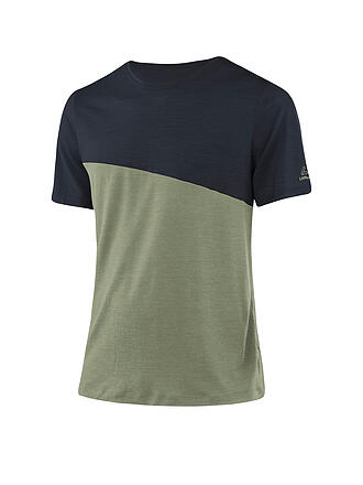 LÖFFLER | Herren Laufshirt Blockshirt Merino-TENCEL(TM) | dunkelblau