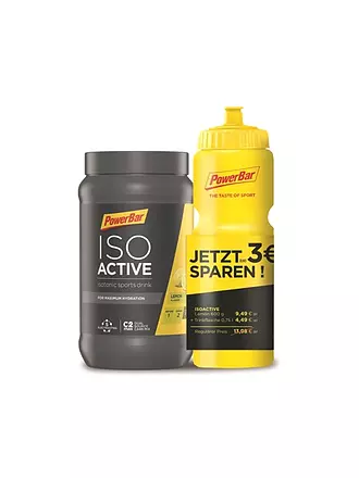 POWER BAR | ISO ACTIVE Lemon 600g inkl. Trinkflasche 750 ml | 