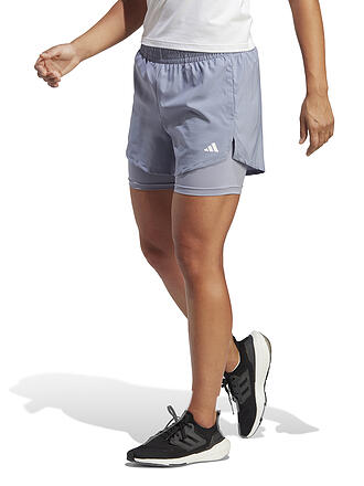 ADIDAS | Damen Fitnessshort AEROREADY Made for Training Minimal Two-in-One | hellblau