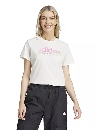ADIDAS | Damen T-Shirt Soft Side Linear | creme