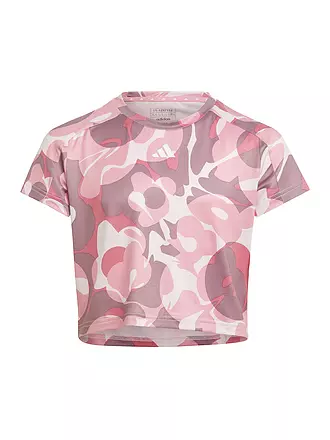 ADIDAS | Mädchen Fitnessshirt Train Essentials Seasonal Aeroready Printed Cropped Training | rosa