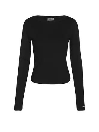 AIM'N | Damen Shirt Ribbed | schwarz