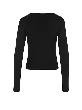 AIM'N | Damen Shirt Ribbed | schwarz