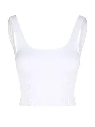 AIM'N | Damen Top Ribbed Seamless | weiss