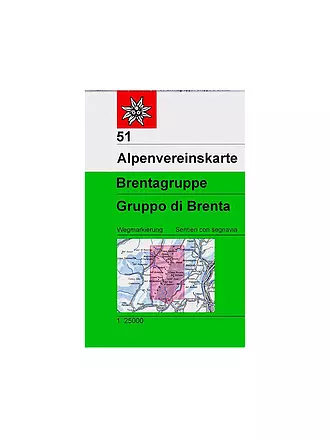 ALPENVEREIN | AV 51 Alpenvereinskarte WEG Brentagruppe | 