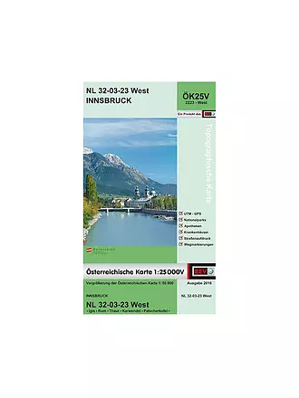 ALPENVEREIN | Wanderkarte Innsbruck Maßstab 1:25.000 | keine Farbe