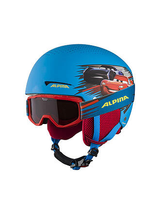ALPINA | Kinder Skihelm + Skibrille Zupo Disney Set Cars | blau