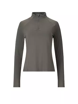 ATHLECIA | Damen Fitnessshirt Grina 1/2 Zip | olive