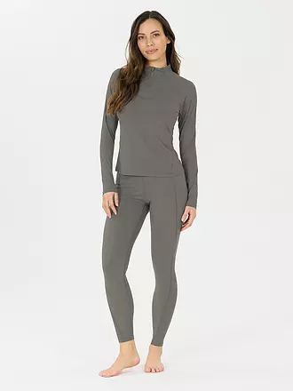 ATHLECIA | Damen Fitnessshirt Grina 1/2 Zip | olive