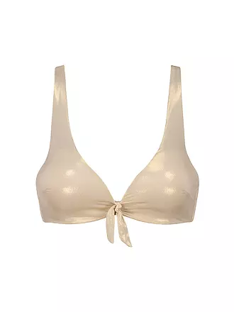 BEACHLIFE | Damen Bikinioberteil Gold Champagne Push-Up | gold