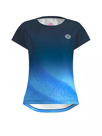 BIDI BADU | Damen Tennisshirt Beach Spirit Capsleeve | dunkelblau