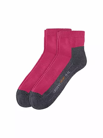 CAMANO | Kurzsocken Sport Quarter Coolmax 2er Pkg. | pink