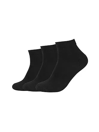 CAMANO | Quartersocken 3er Pkg. | schwarz