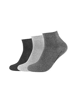 CAMANO | Quartersocken 3er Pkg. | grau