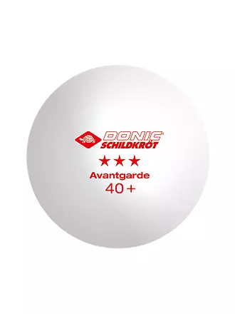 DONIC SCHILDKRÖT | Tischtennisball 3-Stern Avantgarde Poly 40+, 3 Stk. WEISS | weiss