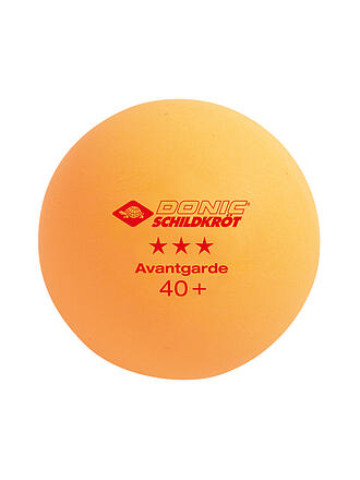 DONIC SCHILDKRÖT | Tischtennisball 3-Stern Avantgarde Poly 40+, 3 Stk. WEISS | orange