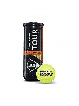 DUNLOP | Tennisbälle Tour Performance 3er Dose | gelb