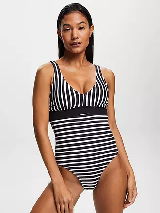 ESPRIT | Damen Badeanzug Hamptons Beach | schwarz