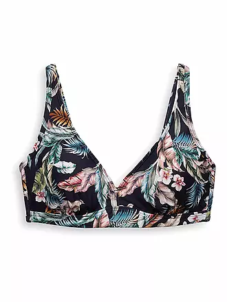 ESPRIT | Damen Bikinioberteil Bügel mit Tropical Print | blau