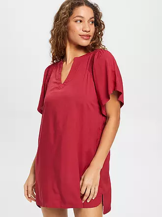 ESPRIT | Damen Strandkleid Tunika | dunkelrot