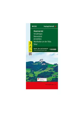 FREYTAG & BERNDT | Wanderkarte Mostviertel - Strudengau - Donauland - Amstetten - Waidhofen a.d. Ybbs - Steyr Maßstab1:50.000 | keine Farbe