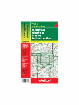 FREYTAG & BERNDT | Wanderkarte WK 041 Hochschwab - Veitschalpe - Eisenerz - Bruck an der Mur, 1:50.000 | keine Farbe