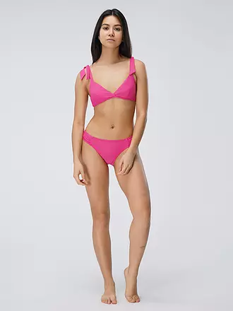 HOT STUFF | Damen Bikinioberteil mit Maschen Solids | pink