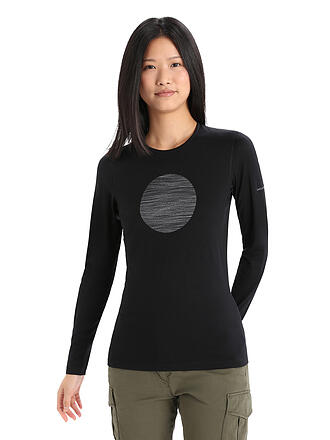 ICEBREAKER | Damen Funktionsshirt 200 Oasis LS Crewe Ski Circle | schwarz