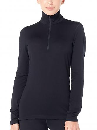 ICEBREAKER | Damen Funktionsshirt Merino 200 Oasis Long Sleeve Half Zip Curve | schwarz