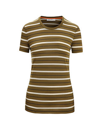 ICEBREAKER | Damen Funktionsshirt Wave Stripes Cool | olive