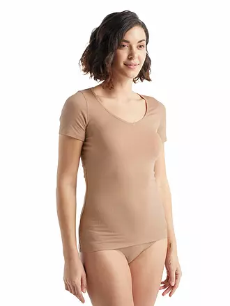 ICEBREAKER | Damen T-Shirt 150 Merino Siren Sweetheart | beige