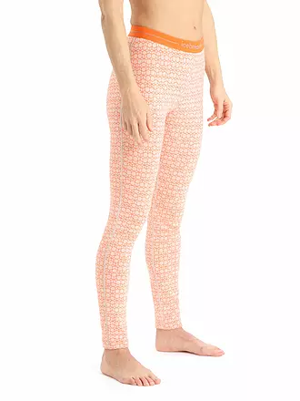 ICEBREAKER | Damen Unterzieh Tight Merino 250 Vertex Alpine Geo | orange