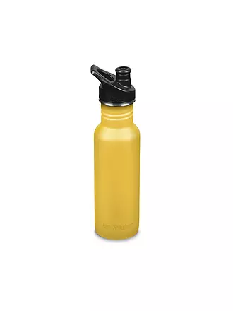 KLEAN KANTEEN | Edelstahl Trinkflasche Classic 532ml Sport Cap Black | gold