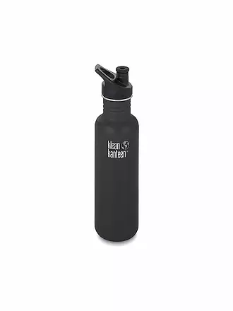 KLEAN KANTEEN | Edelstahl Trinkflasche Classic 800ml Sport Cap Black | hellgrün