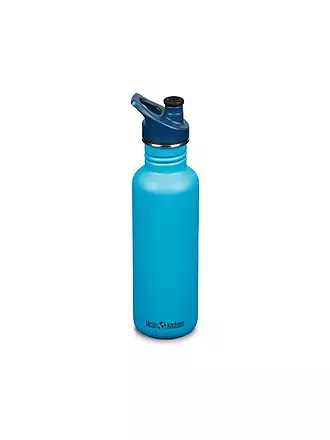 KLEAN KANTEEN | Edelstahl Trinkflasche Classic 800ml Sport Cap Black | blau