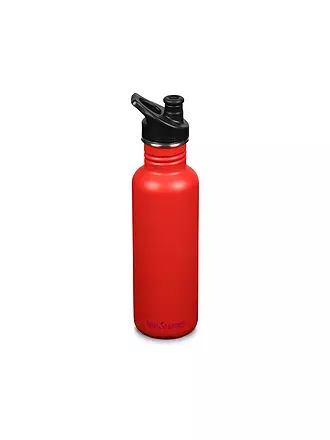 KLEAN KANTEEN | Edelstahl Trinkflasche Classic 800ml Sport Cap Purple Potion | rot