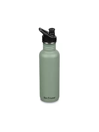 KLEAN KANTEEN | Edelstahl Trinkflasche Classic 800ml Sport Cap Purple Potion | hellgrün