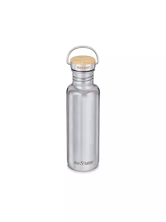 KLEAN KANTEEN | Edelstahl Trinkflasche Reflect 800ml Bambus-Schraubverschluss Mirrored Stainless | silber