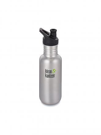 KLEAN KANTEEN | Trinkflasche Classic einwandig 18 oz (532 ml) mit Sport Cap | silber