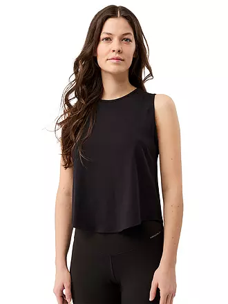 MANDALA | Damen Yogatank Cropped | schwarz