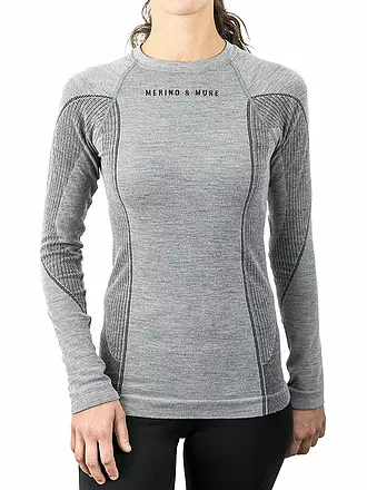 MERINO & MORE | Damen Funktionsshirt Longsleeve | grau