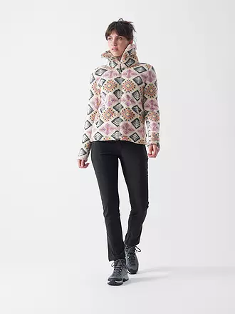MERU | Damen Fleecejacke Kurgan Print | dunkelgrün