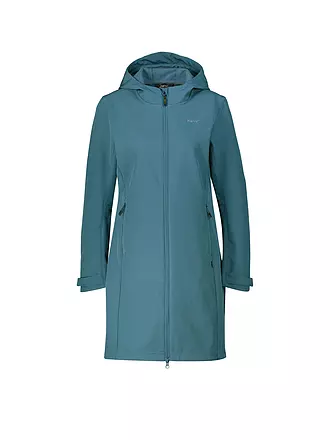 MERU | Damen Winter Softshellmanten Touloluse Hoodie | petrol