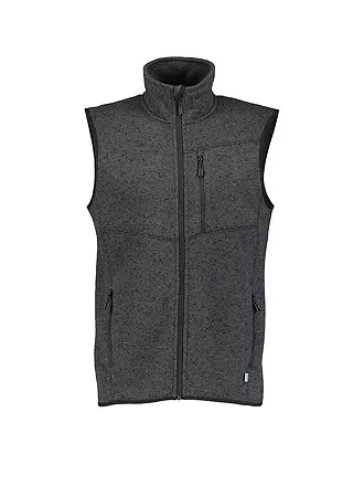 MERU | Herren Weste Bergen Strickfleece | schwarz