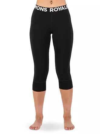 MONS ROYALE | Damen 3/4 Legging Cascade Merino Flex 200 | schwarz