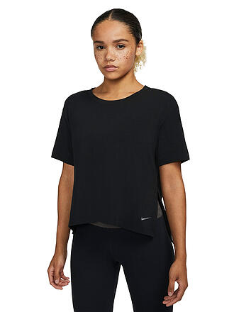 NIKE | Damen Yogashirt Dri-FIT | schwarz