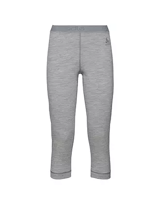 ODLO | Damen Unterziehhose Natural 100% Merino Warm 3/4 | grau