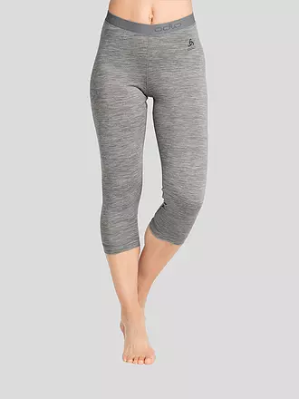 ODLO | Damen Unterziehhose Natural 100% Merino Warm 3/4 | grau