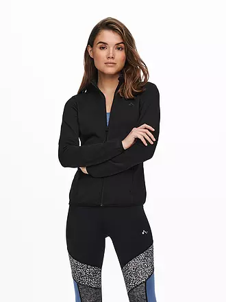 ONLY PLAY | Damen Fitness Fleecejacke | schwarz