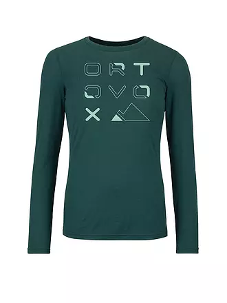 ORTOVOX | Damen Funktionsshirt 185 Merino Brand Outline | petrol